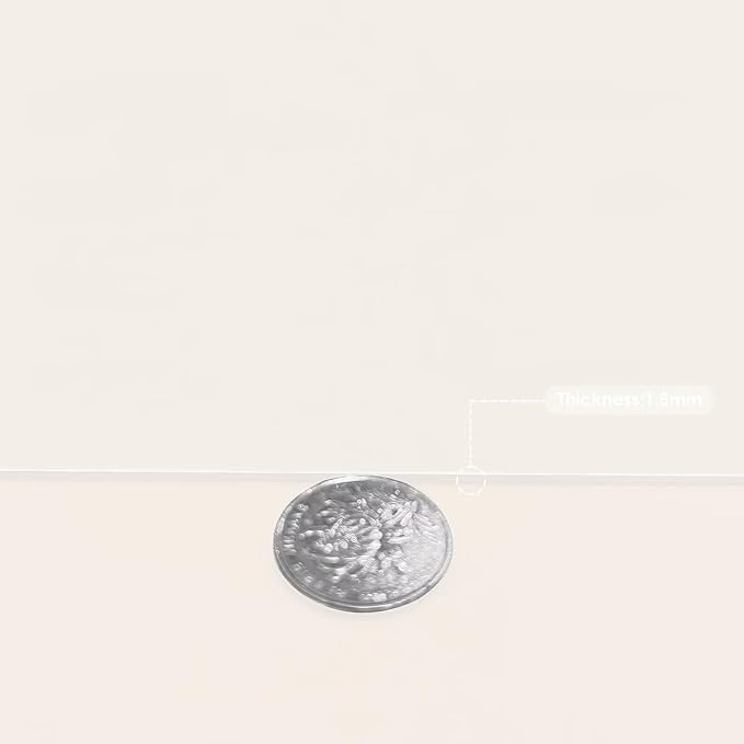 Leather Dresser Cover,1.8mm Thick,10x43 Inch,Dresser Protector Top,Dresser Top Protector,Dresser Cover Top,Dresser Top Cover,Dresser Cover Top for Bedroom.(White+White,10x43)