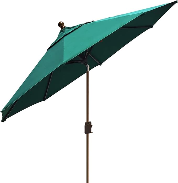 EliteShade USA 10-Year-Non-Fading 9Ft Market Umbrella Patio Umbrella Outdoor Table Umbrella with Ventilation, Forest Green