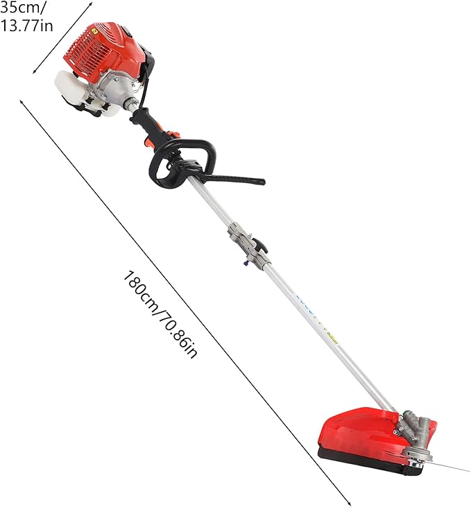 2-Stroke Weed Eater, 52cc Gas Weed Wacker 5 in 1 Gas String Trimmer Multi Functional Garden Trimming Tools with Rubber Handle & Shoulder Strap Brush Cutter for Lawn, Garden and Yard