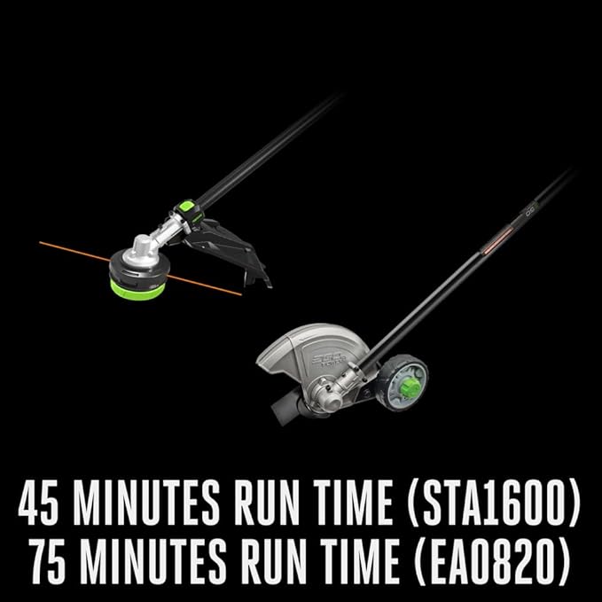 EGO Power+ MHC1603 Multi-Head Combo Kit 16-Inch 56-Volt Carbon Fiber String Trimmer with POWERLOAD & 8-Inch Carbon Fiber Edger Attachment & 56-Volt Power Head, 4.0Ah Battery and 320W Charger Included