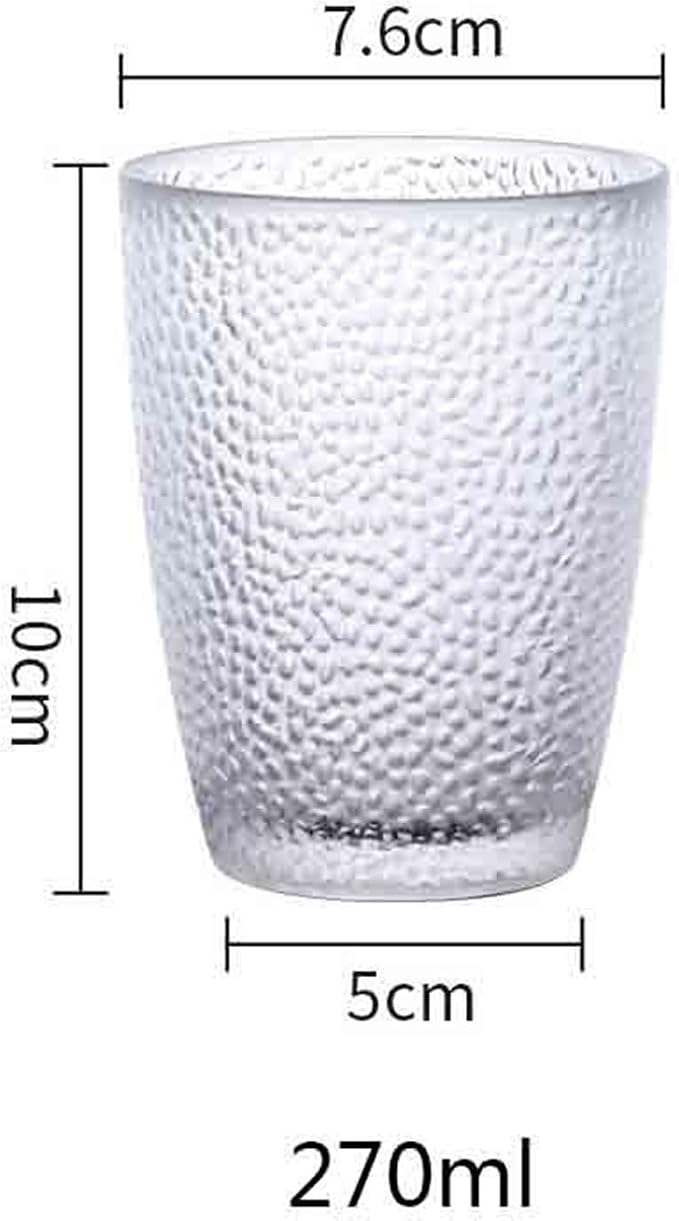 drinking glassware Stackable Heat-resistant Water Cup for Juice Beer(Blue,Medium)