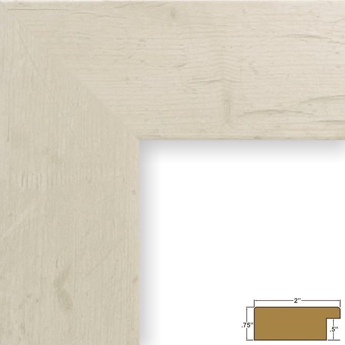 Craig Frames 8x12 Rustic White Picture Frame for Posters and Photos | Displays photos and prints behind clear glass, ready to hang, made in the USA