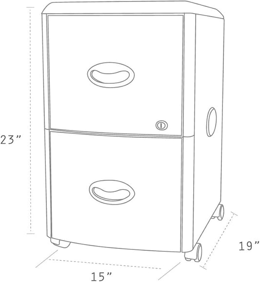 Storex 61351C01C File Cabinet, Black
