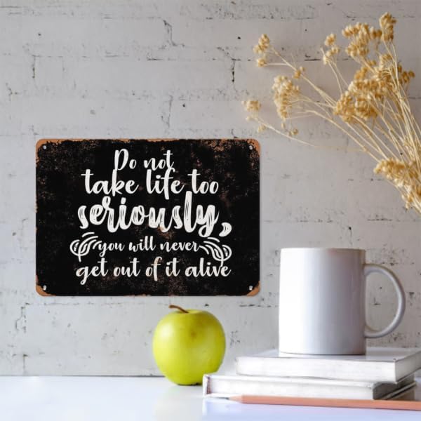Metal Sign Grow What You Love, Love What You Grow. Tin Sign Decor Retro Wall Decor For Home Coffee Bar Funny Aluminum Sign 8x12 inch
