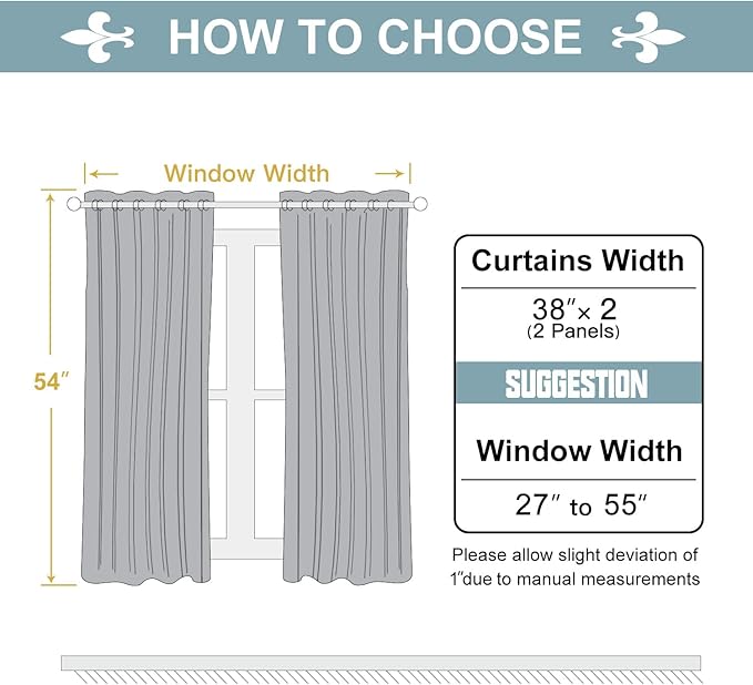 ChrisDowa Grommet Room Darkening Curtains for Bedroom and Living Room - 2 Panels Set Thermal Insulated Blackout Curtains (Teal, 38W x 54L)