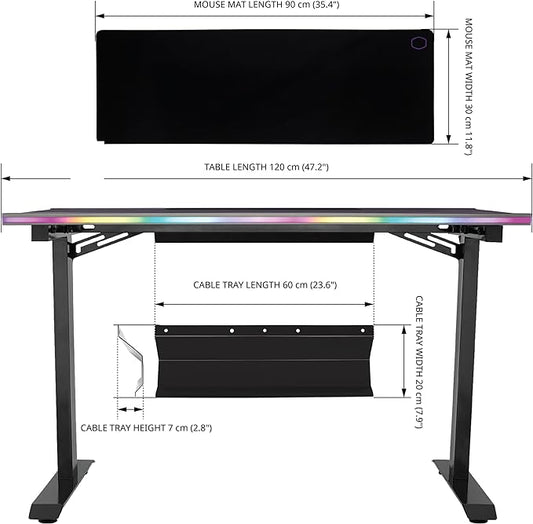 Cooler Master GD120 ARGB PC Desk, Gaming Table