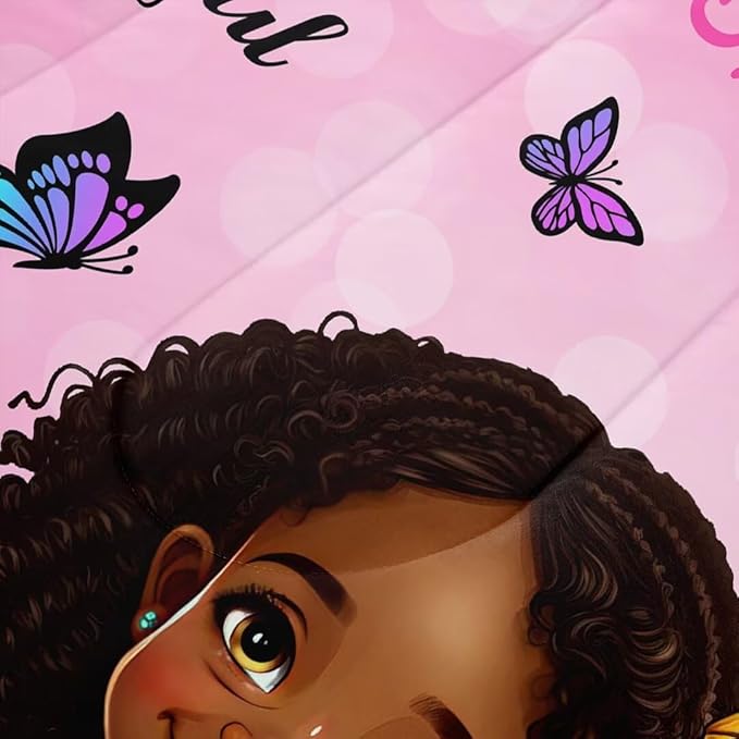 Black Girl Comforter Set Queen for Kids Teens,God Says You are Comforter Set for Black Women,Black Girl Magic Bedding Set,African American Girl Bed Bedroom Set