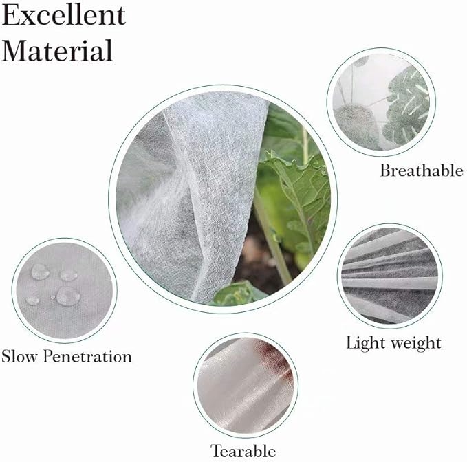 Agfabric Plant Covers Freeze Protection Floating Row Covers 6'x100' 0.9oz Plant Covers Freeze Sun Protection,Frost Cloth for Vegetables