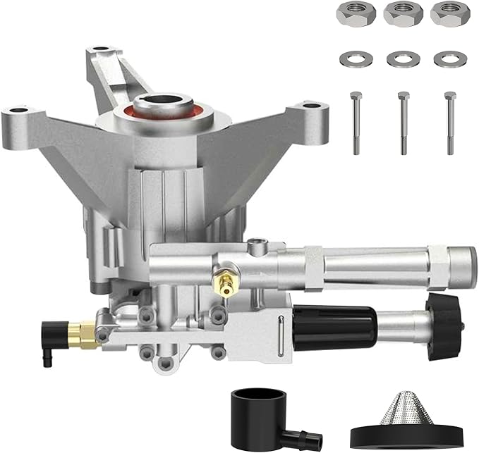 AgiiMan High Pressure Washer Pump Head - Replacement Water Gasoline Pump, 2940 Psi Troy Bilt SRMW22G26-EZ Oil Pump Accssories Fits KARCHER Craftsman, Front Facing Inlet Outlet