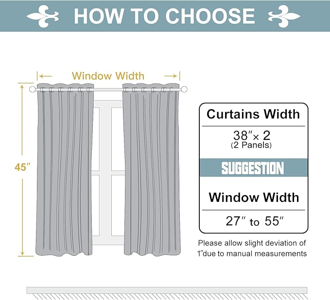 ChrisDowa Grommet Blackout Curtains for Bedroom and Living Room - 2 Panels Set Thermal Insulated Room Darkening Curtains (Royal Purple, 38W x 45L)