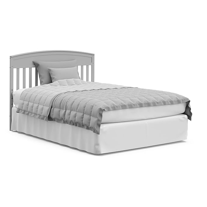 Graco Benton 5-in-1 Convertible Crib with Drawer (Pebble Gray) -Converts from Baby Crib to Toddler Bed, Daybed and Full-Size Bed,Fits Standard Full-Size Crib Mattress, Adjustable Mattress Support Base