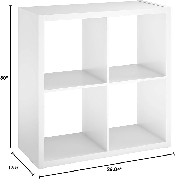 ClosetMaid 4549 Decorative Open Back 4-Cube Storage Organizer, White