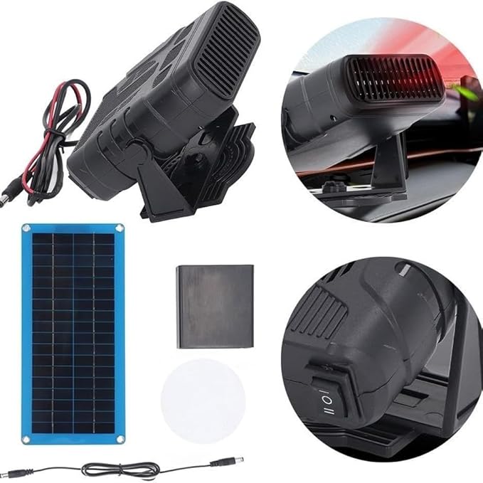 Solar Heater for Chicken Coop, Portable Car Solar Powered Heater, Heaters for Chicken Coop Home Car Greenhouse, Solar Panel Heaters with Overheating Protection for Chicken Kitten Puppy Pets