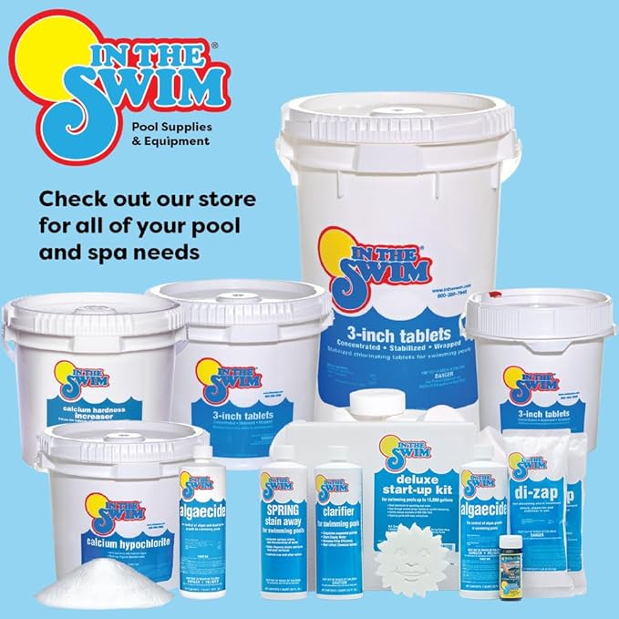 In The Swim 1 Inch Bromine Plus Tablet Sanitizer for Spas, Hot Tubs, or Swimming Pools - Pre-Stabilized, Low Odor, Chlorine Alternative – 3.5 Pounds
