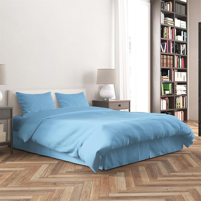 3 Piece Solid Color All Season Bedding Comforter Set Microfiber Soft Lightweight Bedding Set for Kids Teens Adults Room Decor with 1 Comforter and 2 Pillowcases King