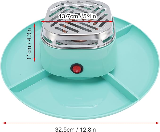 Electric Smores Maker Indoor Tabletop Adjustable Temperature Chocolate Marshmallow Roaster with 4 Detachable Trays for Party Gathering Home Use ABS Stainless Steel 749g