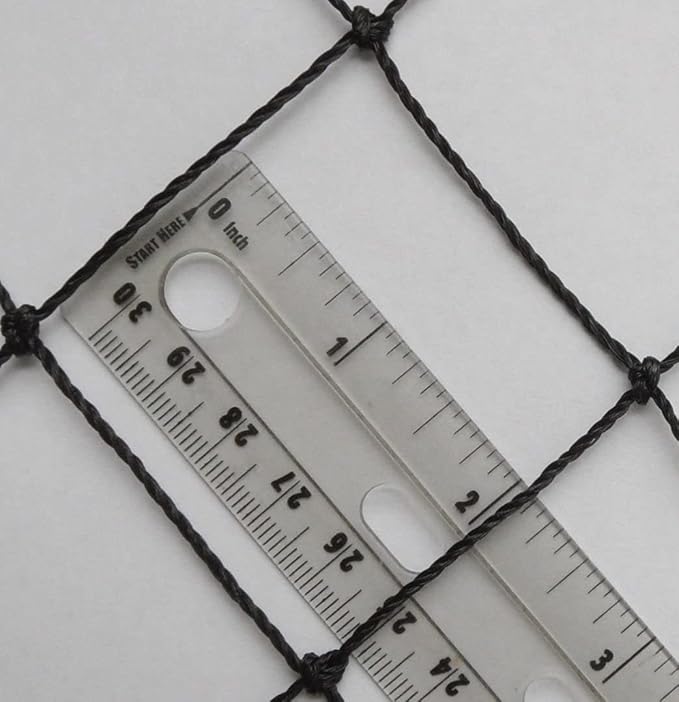 Poultry Netting 1" or 2" Mesh Heavy Knotted Nets Aviary Gamefowl Quail Chicken Bird Block Net Long Lasting Break/Burst 85/245 lb Polyethylene 8-10 Year Lifespan (25' X 100', 1)