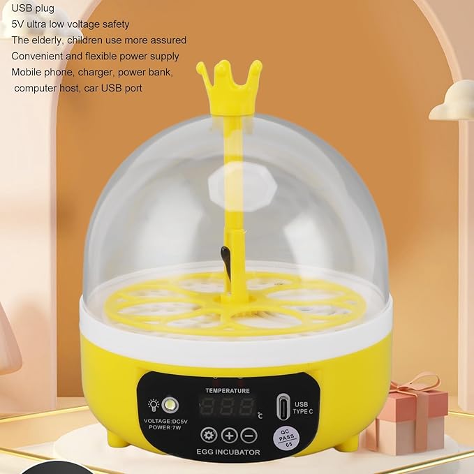 Sanpyl Egg Incubator, Mini Digital Incubators for, Poultry Hatching Machine with Automatic Temperature Control, for Hatching Chickens Ducks Pigeons (Auto Turning)