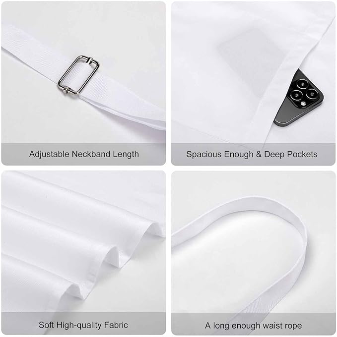 Farm Animal Apron Waterproof Oil-proof Large Pocket Apron Adjustable Neck Strap Unisex Kitchen Aprons For Chef Cooking Baking Gardening BBQ