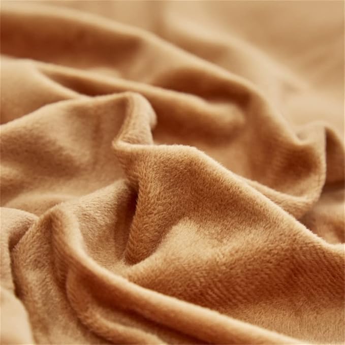 Wellboo Pumpkin Velvet Comforter Set California King Solid Rust Flannel Bedding Comforters Cal King Women Girls Plain Burnt Orange Fluffy Quilts Modern Terracotta Aesthetic Quilts Caramel Plush Bed