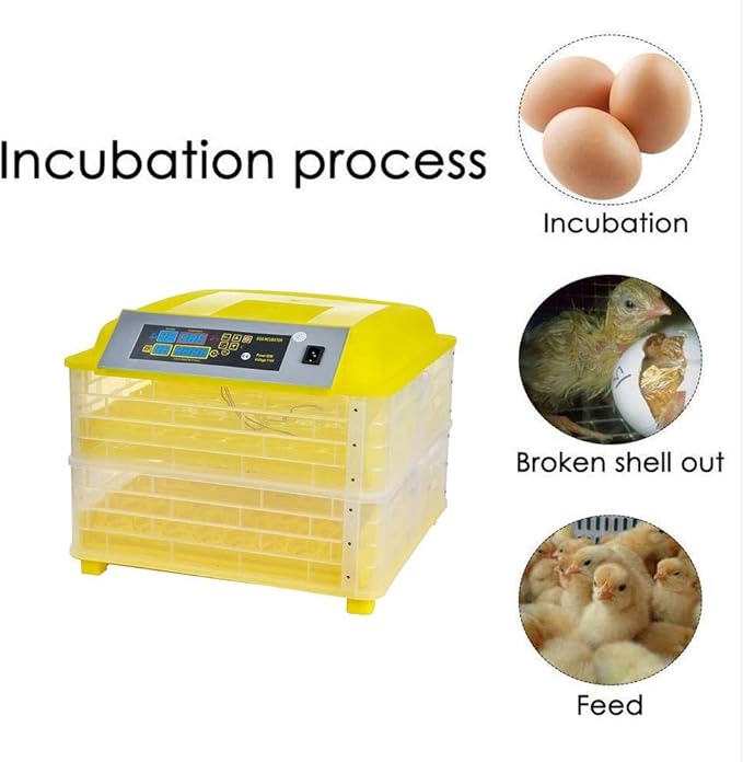 96 Egg Incubator Automatic Turning Digital Temperature Humidity Control for Chickens Ducks Birds Poultry Hatcher