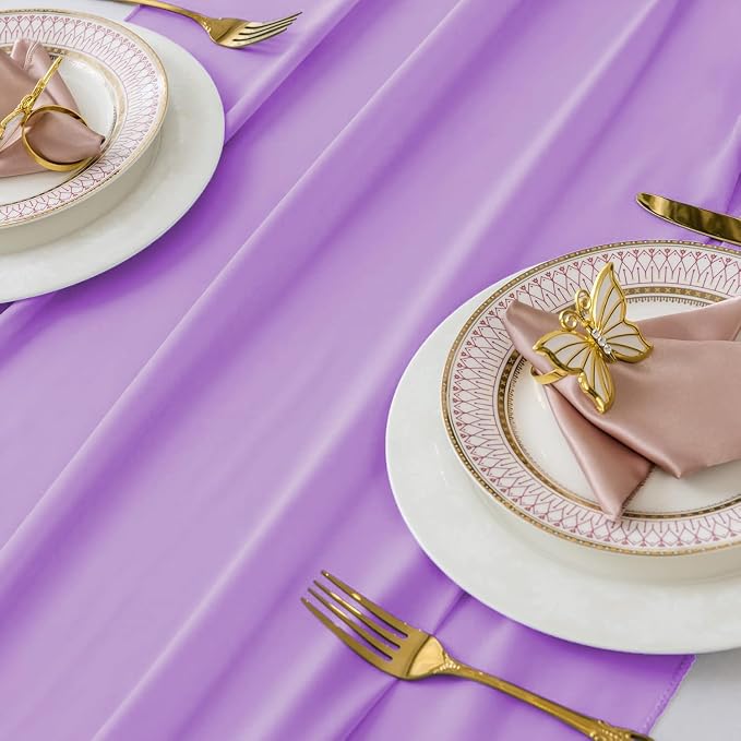 Pack of 20 | Orchid | 10ft Chiffon Table Runner 29x120 Inches Long Romantic Rustic Sheer Gauze Runner for Wedding Bridal Shower Birthday Banquets Engagement Spring Easter Boho Decorations