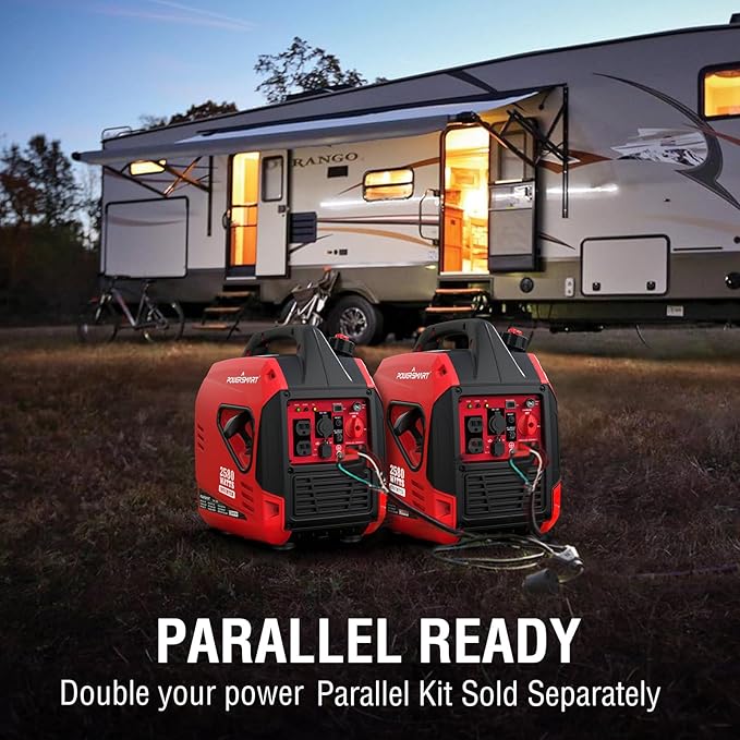 PowerSmart 2580-Watt Portable Inverter Generator, Super Quiet, Ultra-Light & Compact for Camping, 2025 Version