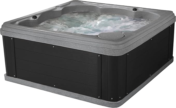 Inland 6 Person Indoor Outdoor Hot Tub, Plug & Play Spa, 24 Jets, LED Lighting System, Insulated Spa Cover, Made in USA, Aqualife by Strong Spas