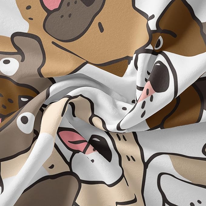 Kawaii Dog Comforter King Size,Dogs Comforter Set for Kids Teens Girls Boys,3Pcs Bedding Set Printed Comforter with 2 Pillowcases,Down Alternative,Soft and Lightweight,King Size