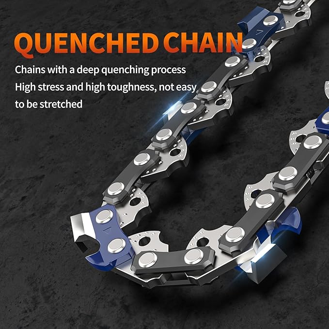 3Pcs 4 Inch Mini Chainsaw Chain, 1/4" LP Pitch .043" Gauge 28 Drive Links, Replacement Chains for Portable Mini Chainsaw, Guide Saw Chain for Chainsaws (4"-28DL-1/4"LP .043"-3pcs)