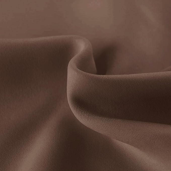 Hiasan Valance Curtains for Kitchen Blackout Thermal Insulated Solid Window Curtain Valance, Cappuccino, 42 x 12 Inches, 1 Panel