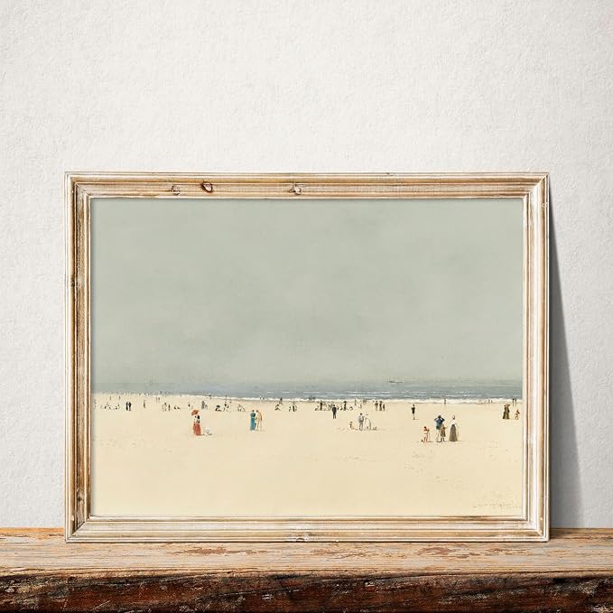 XOCUUI Vintage Wall Decor Ocean Art - 12x16 French Country Coastal Wall Art, Seascape Nautical Pictures Sailing Boat Artwork, Beach Landscape Prints Vintage Coastal Decor for Bedroom (UNFRAMED)
