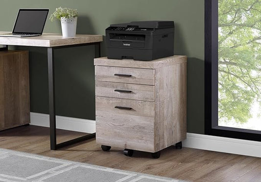 Monarch Specialties I FILING CABINET, TAUPE