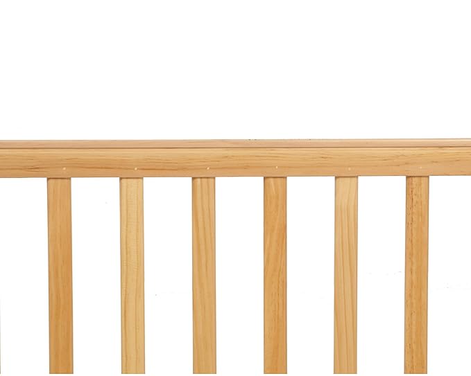 LA Baby Compact Non-Folding Wooden Window Crib, Natural