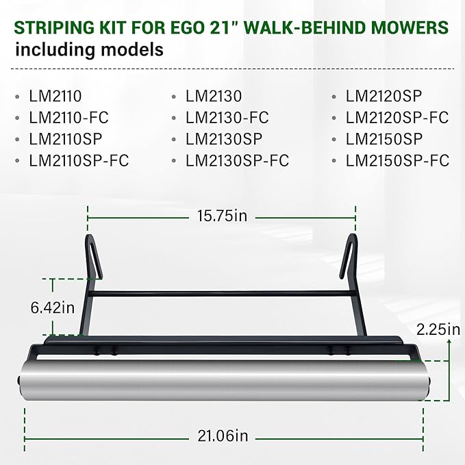 21inch Mower Striping Stainless Steel Kit Easy Install for EGO 21inch Walk Behind Mowers Instantly Upgrade Your Lawn to Professional Looking Stripes 
