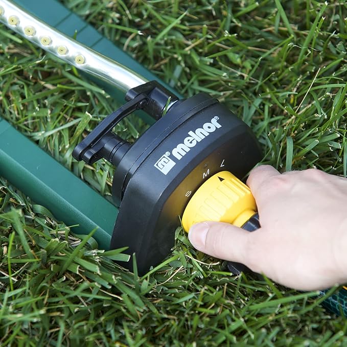 Melnor 65151AMZ Oscillating Sprinkler with 15 Precision Nozzles and QuickConnects