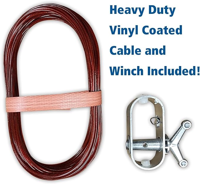 10’ ft. Round Pool Winter Cover for Above Ground Pools – 8-Year Warranty, Cold and UV Resistant, Weatherproof and Durable, Winch & Cable Included