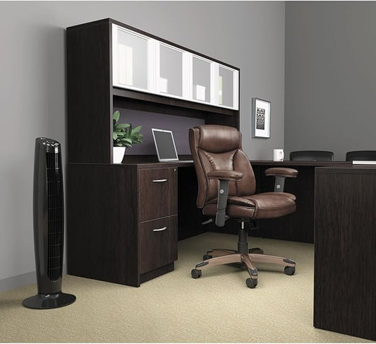 Alera ALEVA542822ES 15.63 in. x 20.5 in. x 28.5 in. Valencia Series 2-Drawer Full File Pedestal - Espresso