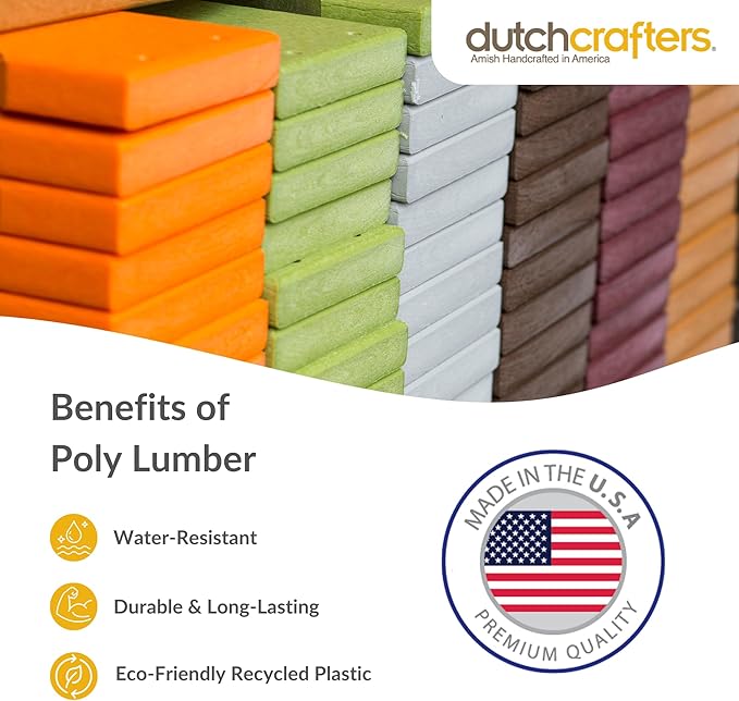 DutchCrafters Poly Waterproof Outdoor Deck Box 200-Gallon Large Deck Box Weatherproof Storage for Pool Decor, Porch Packages, Pool Towel Holder, Holds Up To 10 Cushions (Gray & White)