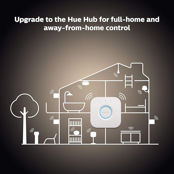 Philips Hue Smart 60W A19 LED Bulb - Soft Warm White Light - 2 Pack - 800LM - E26 - Indoor - Control with Hue App - Works with Alexa, Google Assistant and Apple Homekit