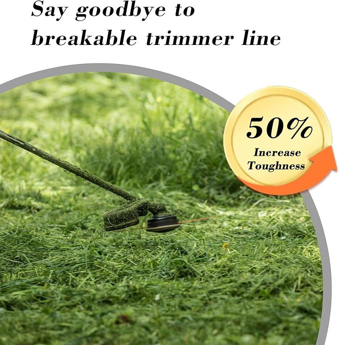 Cluparis 5-Pound Super Heavy Duty Trimmer Line .105-Inch-by-1325-ft Twist Pro Trimmer Line Spool 3-Component Tri-Extrusion Weed Eater String with Super Line Cutter