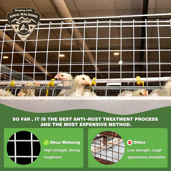 Hardware Cloth 1/2in 12'' x 20' 19GA ,Hot-dip Galvanized After Welding ,Chicken Wire Mesh,Chicken Coop Fence,Screen Mesh,Rabbit/Snake Fence,for Garden Poultry Animal Netting Cage