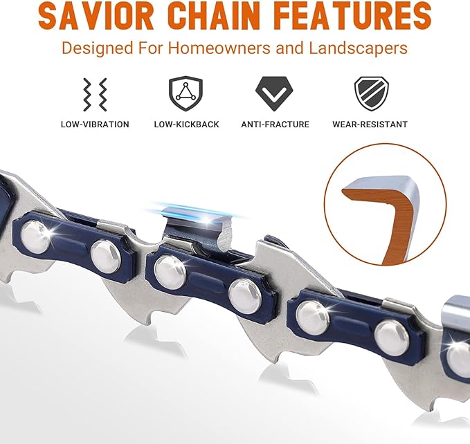 Savior 16 Inch Replacement Chainsaw Bar & R56 Chain, 3/8"LP Pitch, .043" Gauge, 56 Drive Links, Fits EGO Power+, Echo, Craftsman, Poulan, Homelite, Husqvarna, Ryobi And More (623000), 3 Chains+ 1 Bar