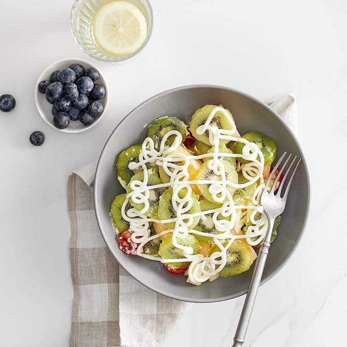 Y YHY 8.6" Vivid Gray Pasta, Salad & Soup Serving Bowls Set of 4, 32oz Large Ceramic, Microwave, Oven & Dishwasher Safe, Sturdy Porcelain Perfect for Daily Dining, Family Gatherings, Parties & Gifts