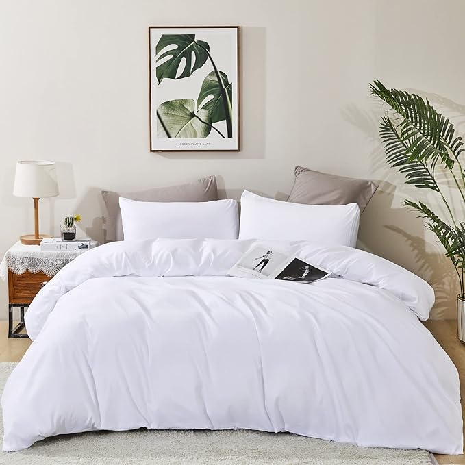 White Comforter Twin White Beddig Soft Durable White Comforter Set Kids Teens All White Twin Comforter Set Lightweight White Blanket Breathable White Twin Bed set Boys Girls Bedding Comforter