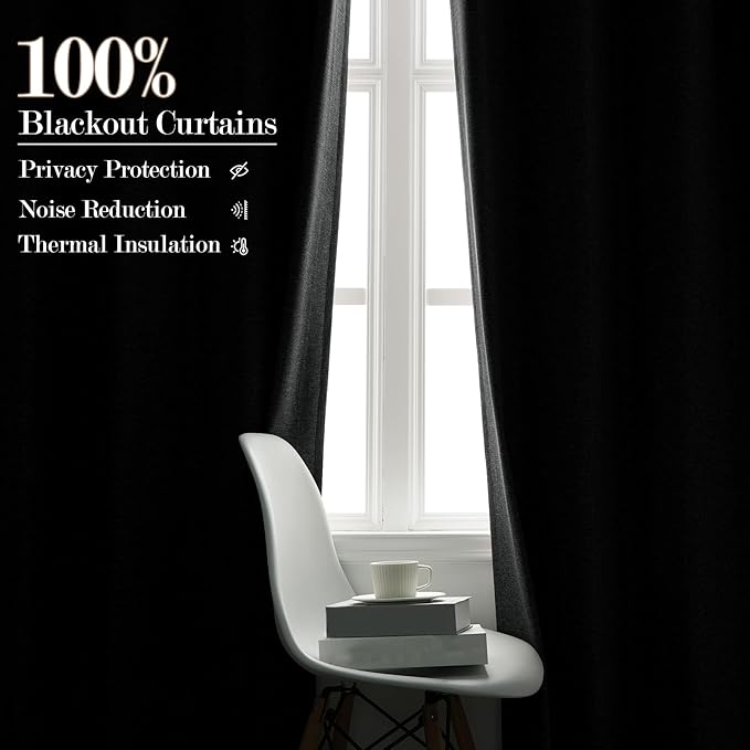 Full Blackout Privacy Curtains, 240 Inch Extra Wide Linen Blend Drapes, Pinch Pleat Window Drapery for Room Divider Storage/Space Room Separation, 1 Panel, W 240" x L 108", Mid Grey