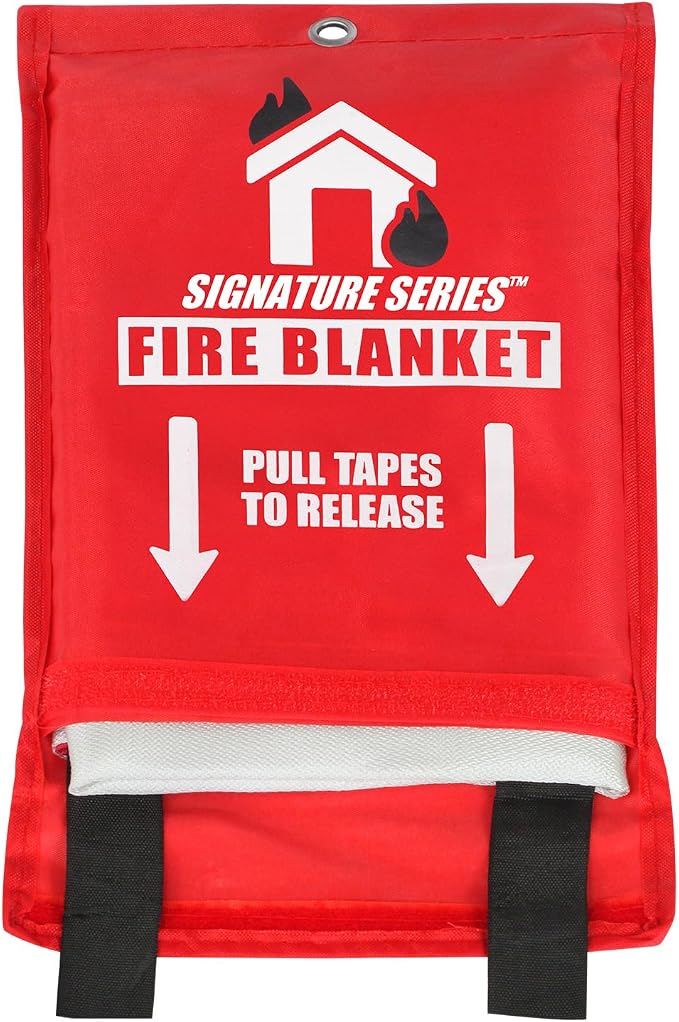 Signature Series Fire Blanket | Flame Suppression Fiberglass Blanket for Home & Kitchen Safety | Ultimate Fire Protection Blankets That Never Expire