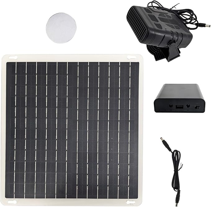 Sorandy Solar Panel Car Heater, Portable Efficient Solar Energy Heating Fast Heating Defroster with Temperature Control for Automotive Defrosting, Chicken Coop Greenhouse