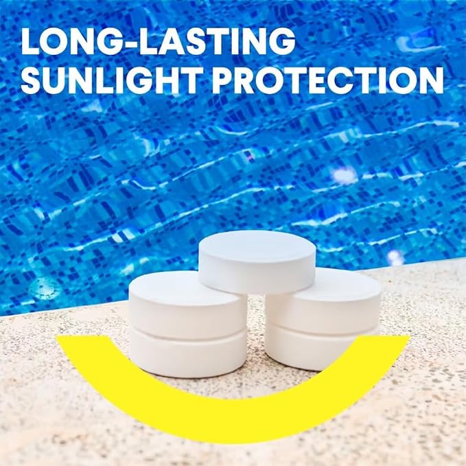 PROFELIZ 3 Inch Pool Chlorine Tablets, Slow-Dissolving Spa Sanitizer Eliminate Bacteria Algae Stabilized Chlorine for Swimming Pools Hot Tubs Spa Treatment (80lbs)