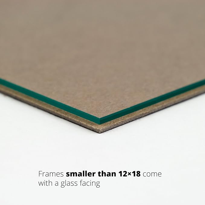 Craig Frames 11x27 Light Walnut Brown Picture Frame for Posters and Photos | Lightweight shatter resistant acrylic facing with a rigid backing board, made in the USA